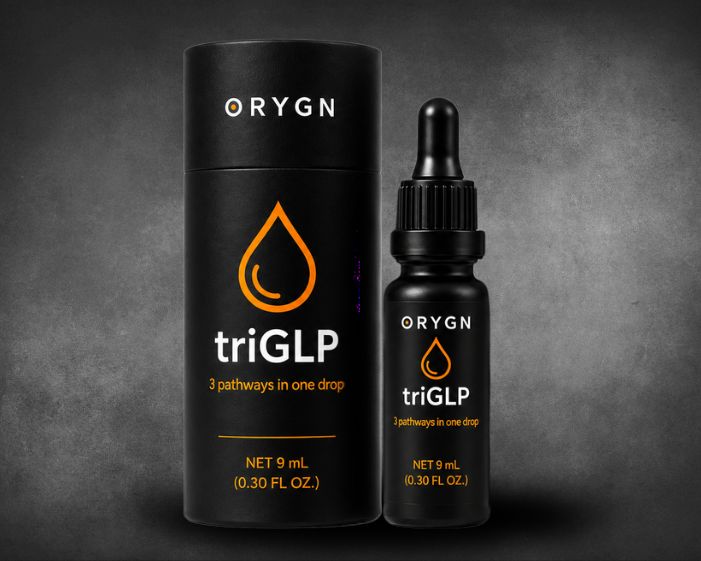 Botella de TriGLP en el nuevo packaging para fase de mantenimiento